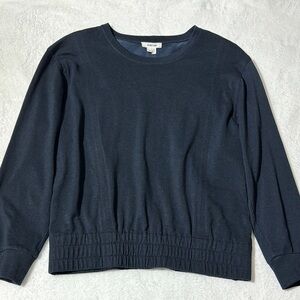 Helmut Lang Women’s Navy Blue Sweatshirt with Vented Back Size M